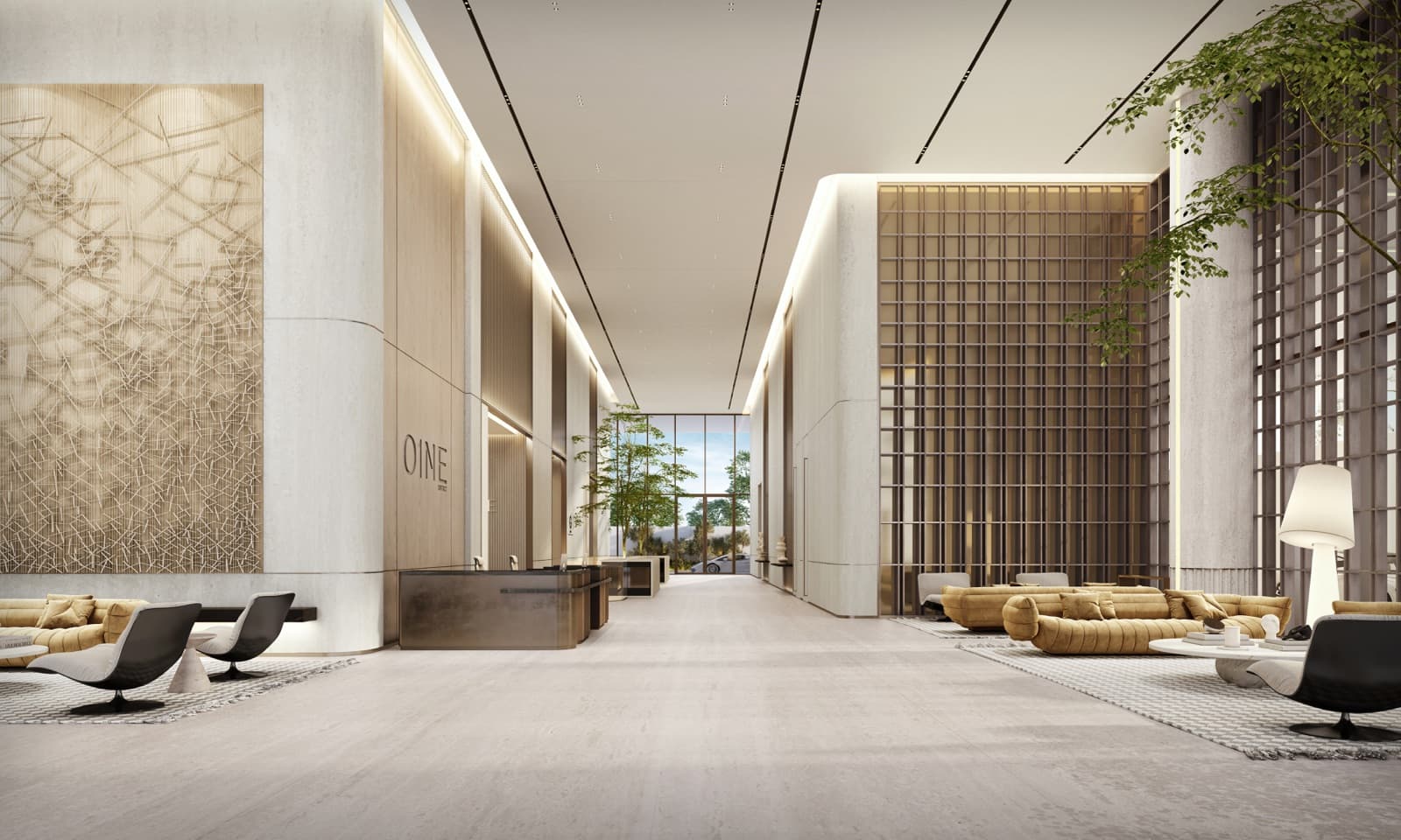 O1NE District — Tower lobby lounge